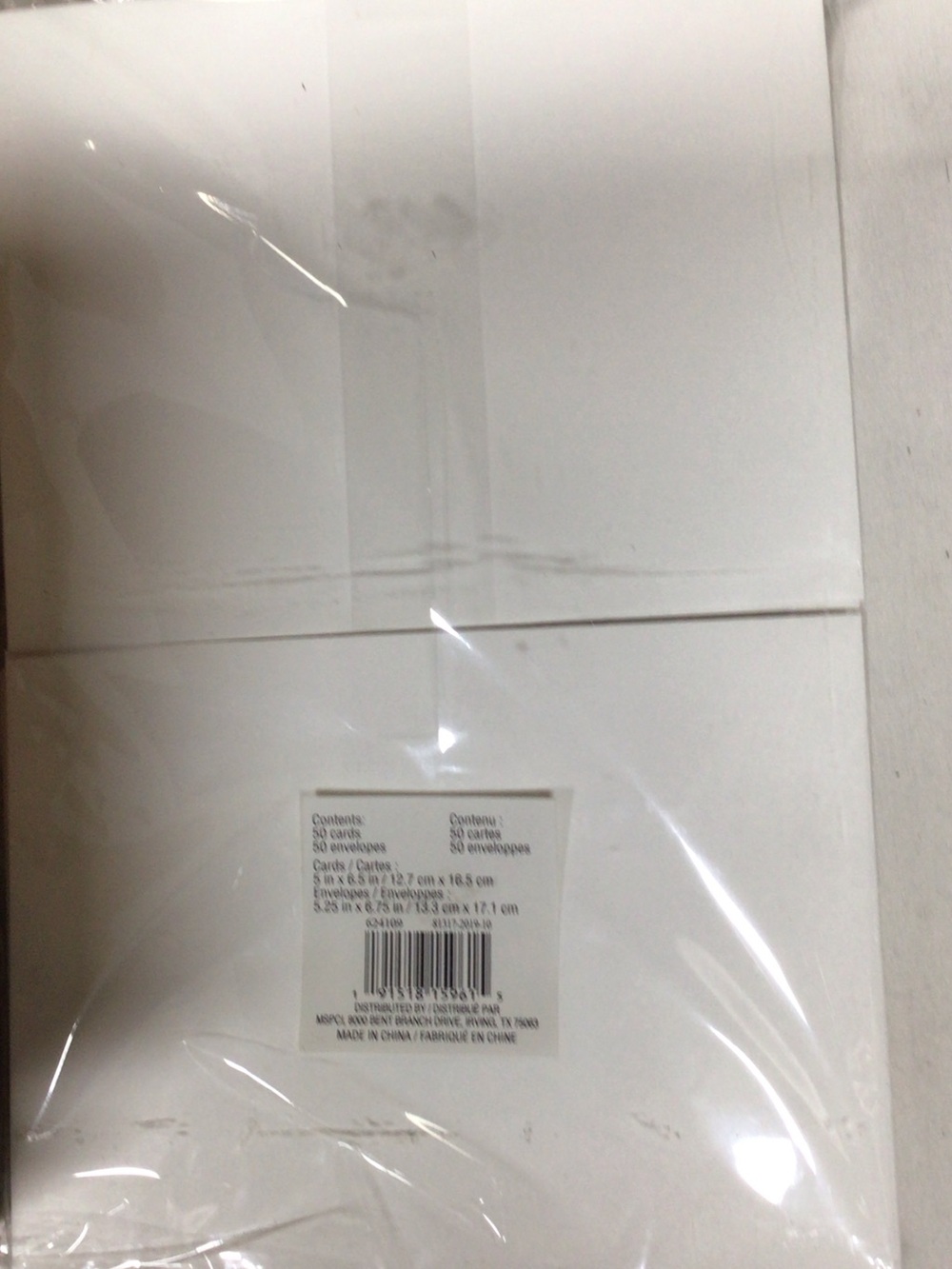 Recollections White Blank Note Card and Envelope Set